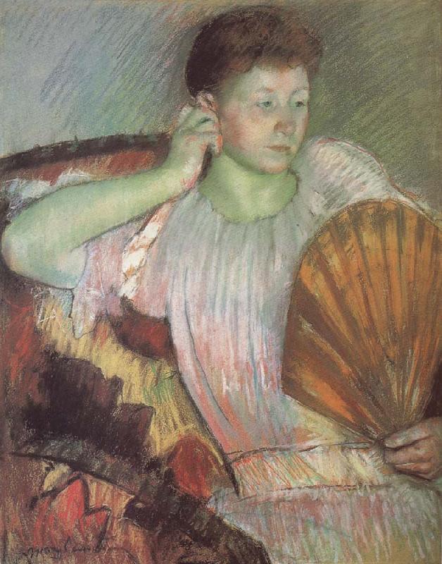 Mary Cassatt The woman taking the fan Spain oil painting art